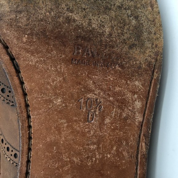 Bally brown leather Oxford dress shoes lace up leather sole classic 10.5 D men's - Picture 13 of 13